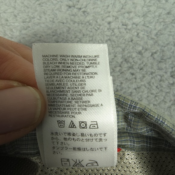 The‎ North Face Mens Large Hiking Style Green Check Short Sleeve Button Shirt - Picture 11 of 15